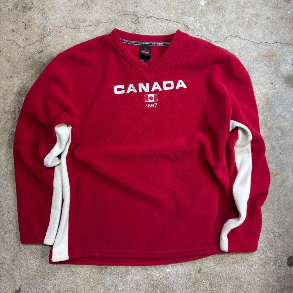 Kalson Men's Red and Burgundy Sweatshirt